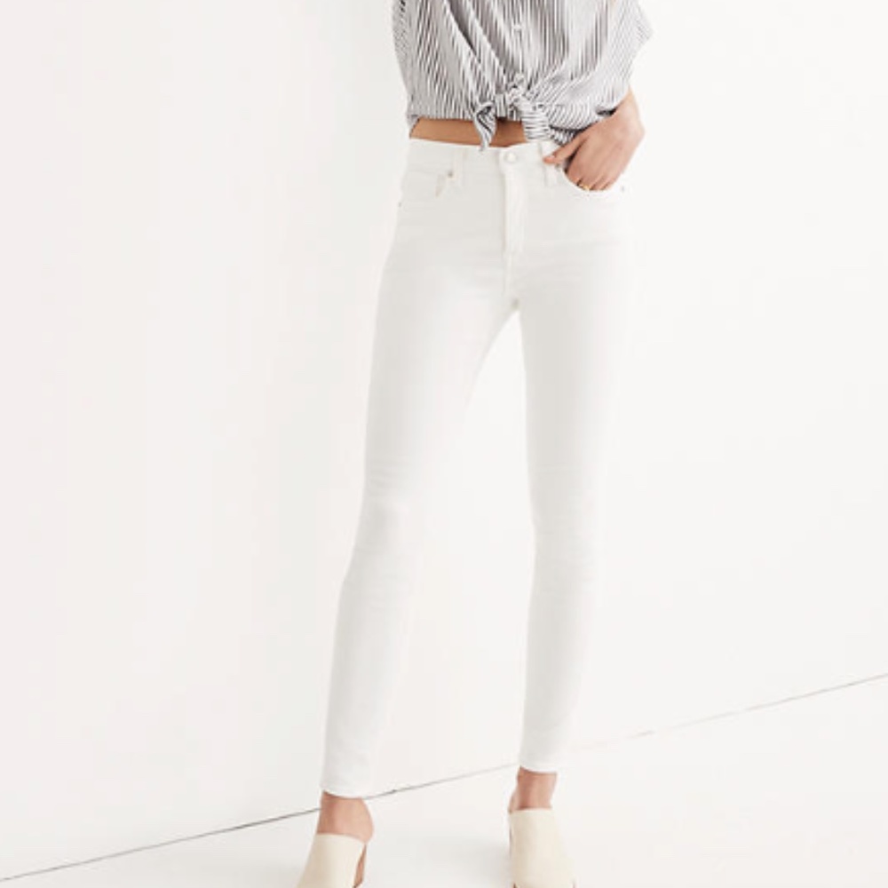 Madewell TALL White 9" High-Rise Jeans SIZE 25T